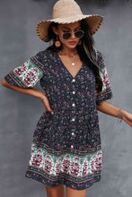 Load image into Gallery viewer, Bohemian V-Neck Half Sleeve Dress