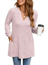 Load image into Gallery viewer, Slit Notched Pocketed Long Sleeve T-Shirt