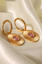 Load image into Gallery viewer, Stainless Steel Oval Dangle Earrings