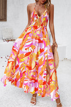 Load image into Gallery viewer, Smocked Slit Tied Printed Dress