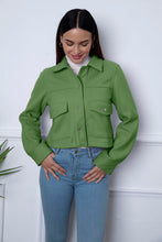 Load image into Gallery viewer, Snap Down Collared Neck Jacket