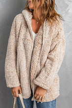 Load image into Gallery viewer, Button Front Hooded Teddy Coat