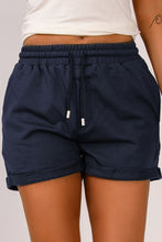 Load image into Gallery viewer, Drawstring Cuffed Shorts with Pockets