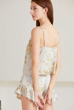 Load image into Gallery viewer, Satin Cami, Ruffle Hem Shorts Pajama Set