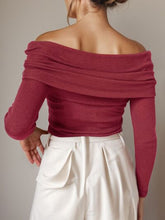 Load image into Gallery viewer, Off-Shoulder Long Sleeve Sweater