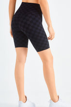 Load image into Gallery viewer, Checkered Wide Waistband Biker Shorts