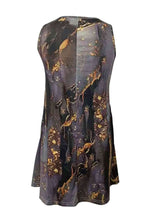 Load image into Gallery viewer, Abstract Print Round Neck Sleeveless Dress with Pockets