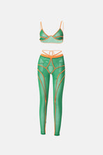 Load image into Gallery viewer, Contrast Bra and Tie Back Leggings Set