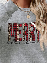 Load image into Gallery viewer, MERRY CHRISTMAS Round Neck Long Sleeve Sweatshirt