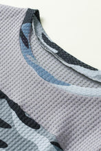 Load image into Gallery viewer, Camouflage Color Block Waffle Knit Pullover