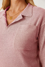 Load image into Gallery viewer, Collared Neck Dropped Shoulder T-Shirt
