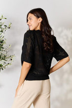 Load image into Gallery viewer, Double Take Ribbed Trim Round Neck Knit Top