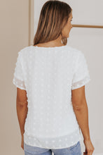 Load image into Gallery viewer, Swiss Dot Round Neck Blouse