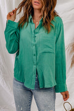 Load image into Gallery viewer, Textured Button Down Shirt with Pocket