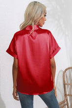 Load image into Gallery viewer, Collared Neck Short Sleeve Shirt