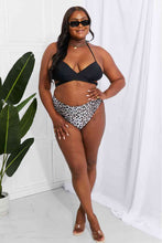 Load image into Gallery viewer, Marina West Swim Summer Splash Halter Bikini Set in Black