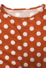 Load image into Gallery viewer, Plus Size Polka Dot Round Neck Top and Wide Leg Pants Set