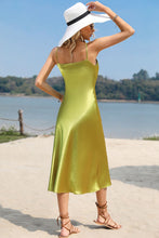 Load image into Gallery viewer, Spaghetti Strap Satin Midi Dress
