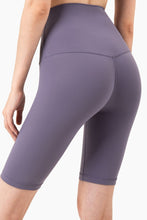 Load image into Gallery viewer, Breathable High-Rise Wide Waistband Biker Shorts
