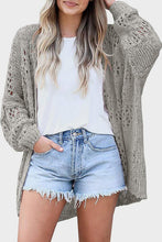 Load image into Gallery viewer, Openwork Open Front Long Sleeve Cardigan