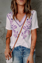 Load image into Gallery viewer, Floral Embroidery V-Neck Top