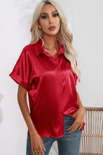 Load image into Gallery viewer, Collared Neck Short Sleeve Shirt