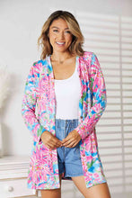 Load image into Gallery viewer, Double Take Floral Open Front Long Sleeve Cardigan