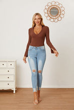 Load image into Gallery viewer, V-Neck Long Sleeve Bodysuit
