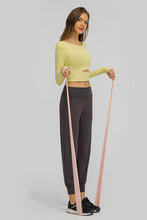 Load image into Gallery viewer, Cut Out Front Crop Yoga Tee