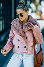 Load image into Gallery viewer, Plush Lining Suede Double-Breasted Jacket