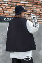 Load image into Gallery viewer, Spliced Denim Lapel Collar Vest with Pockets