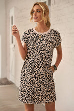 Load image into Gallery viewer, Leopard Pattern T-shirt Dress