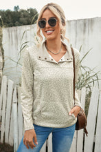 Load image into Gallery viewer, Leopard Print Snap Front Sweatshirt