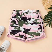 Load image into Gallery viewer, Kids HELLO GIRL Printed Raglan Sleeve Tee and Shorts Set