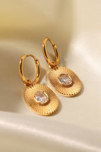 Load image into Gallery viewer, Stainless Steel Oval Dangle Earrings