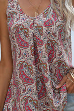 Load image into Gallery viewer, Printed Slit Scoop Neck Tank