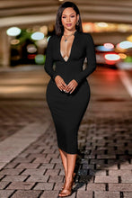 Load image into Gallery viewer, Zip Up Cutout Drawstring Detail Dress