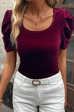 Load image into Gallery viewer, Scoop Neck Puff Sleeve T-Shirt