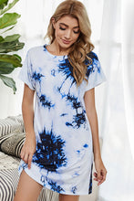 Load image into Gallery viewer, Tie-Dye Round Neck Tee Dress with Pockets