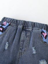 Load image into Gallery viewer, DADDY'S GIRL Graphic Tank and Raw Hem Denim Shorts Set