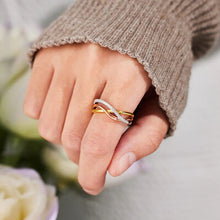 Load image into Gallery viewer, Crisscross Gold-Plated 925 Sterling Silver Ring