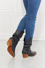 Load image into Gallery viewer, MMShoes Better in Texas Scrunch Cowboy Boots in Navy