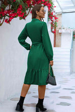 Load image into Gallery viewer, Long Sleeve Tie Waist Shirt Dress