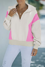 Load image into Gallery viewer, Color Block Quarter-Zip Sweatshirt