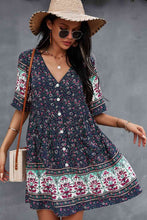 Load image into Gallery viewer, Bohemian V-Neck Half Sleeve Dress