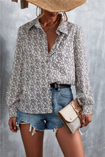 Load image into Gallery viewer, Printed Button Down Long Sleeve Shirt
