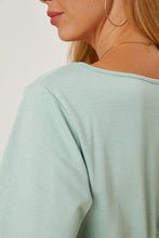 Load image into Gallery viewer, Boat Neck Lantern Sleeve Blouse
