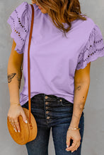 Load image into Gallery viewer, Round Neck Flutter Sleeve Top