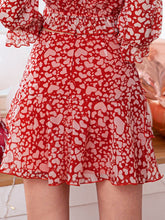 Load image into Gallery viewer, Heart Print Tiered Mini Skirt