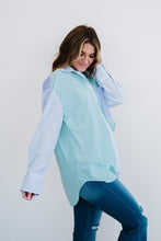 Load image into Gallery viewer, GeeGee Change of Plans Mixed Print Button Down Shirt